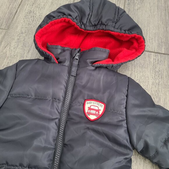 BabyXtreme Baby Boy's Snow Infant Hooded Bodysuit Bunting Snowsuit grey sz 3-6M - Picture 3 of 8